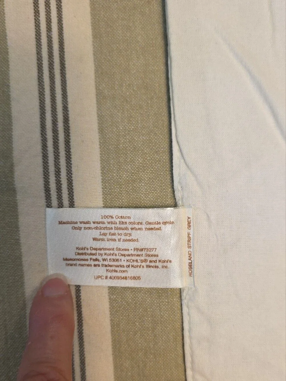 Sonoma Striped Placemat in Beige, Cream, Green